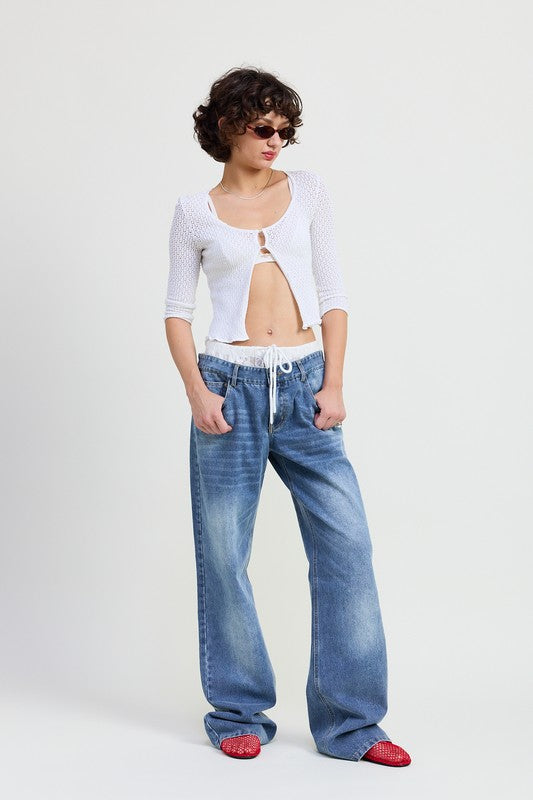 Low Rise Denim Jean stylish women's boutique wear