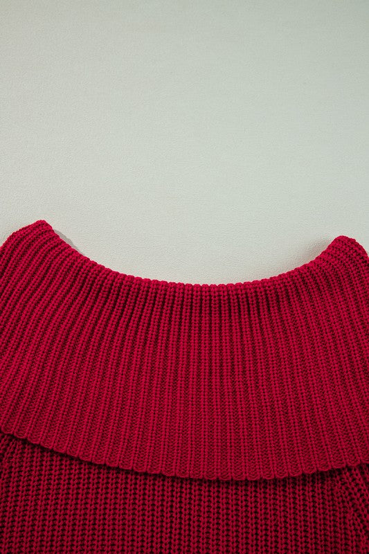 Off Shoulder Ribbed Knit Sweater | Modern Boutique Fashion
