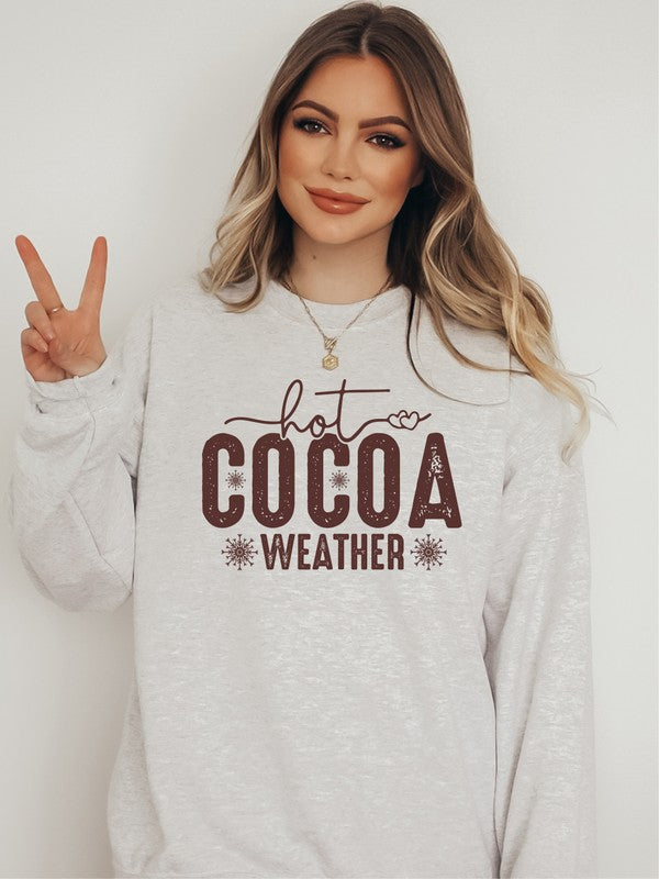 Hot Cocoa Graphic Crew Sweatshirt