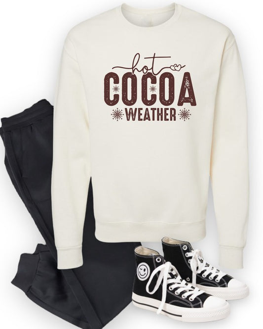 Hot Cocoa Graphic Crew Sweatshirt