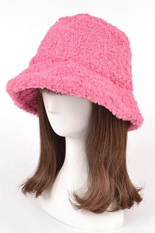 Shearling Faux Fur Bucket Hat