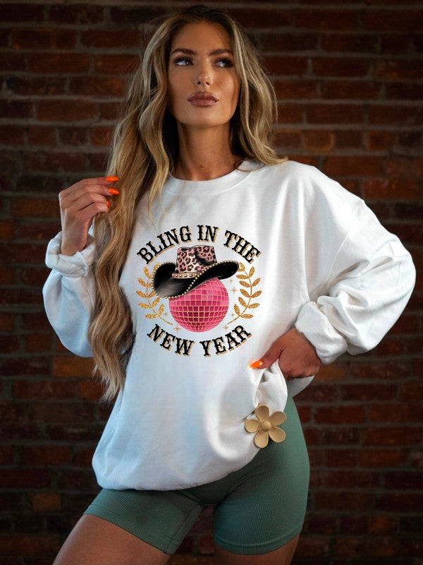 Bling In The New Year Cozy Crew Sweatshirt