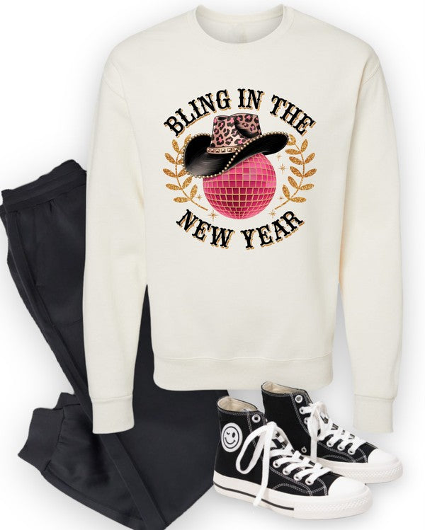 Bling In The New Year Cozy Crew Sweatshirt