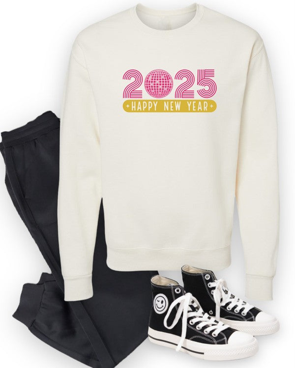 2025 Happy New Year Cozy Crew Sweatshirt