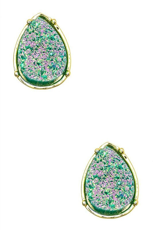 Druzy Teardrop Earrings