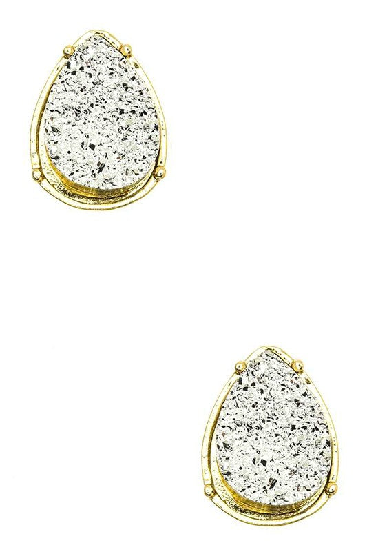 Druzy Teardrop Earrings