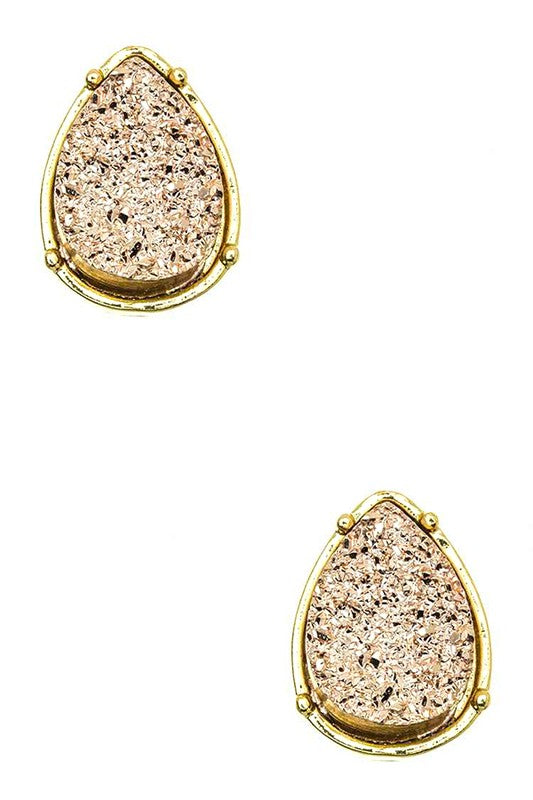 Druzy Teardrop Earrings