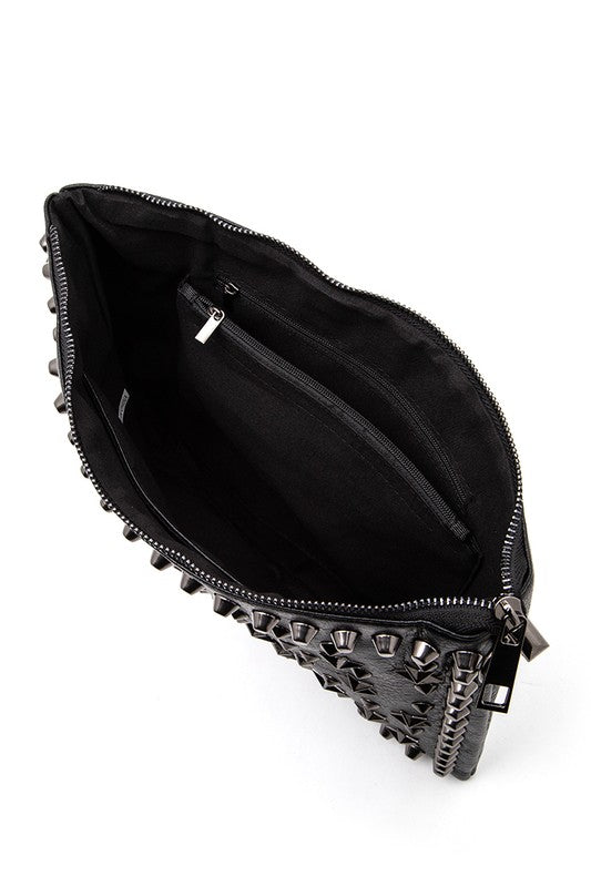 Star Studs Convertible Clutch Crossbody Swing Bag | Modern Boutique Fashion