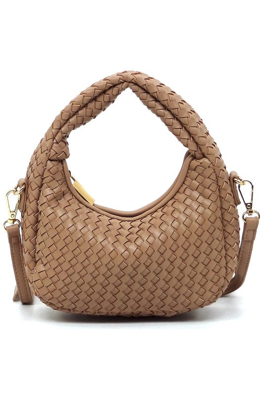 Woven Mini Hobo Shoulder Bag | Modern Boutique Fashion