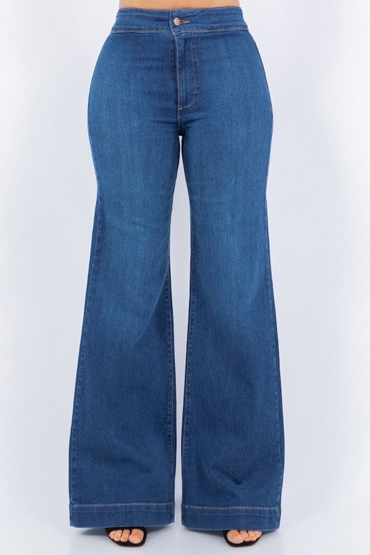 Harley Wide Leg Jean In Medium Wash | Modern Boutique Fashion