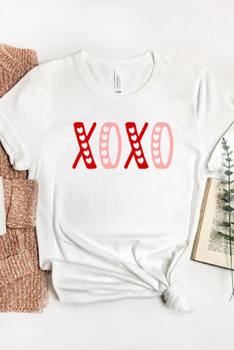 Red & Pink XOXO Graphic Tee