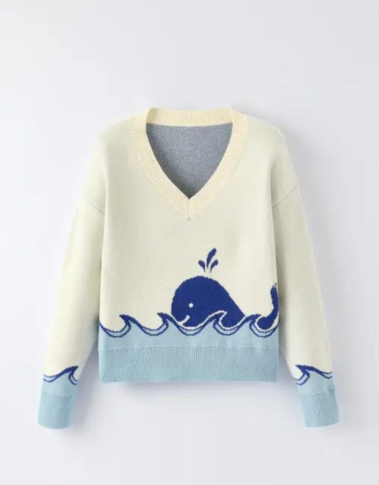Whale Knit Sweater - Cream – women's boutique fashion