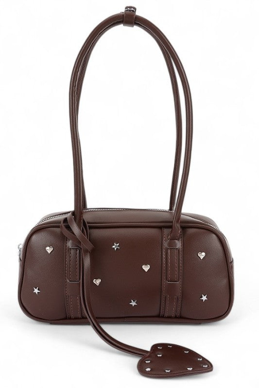 TOP HANDLE STAR AND HEART STUDDED BOXY BAG | MODERN EMPORIUM – trending fashion from Modern Emporium