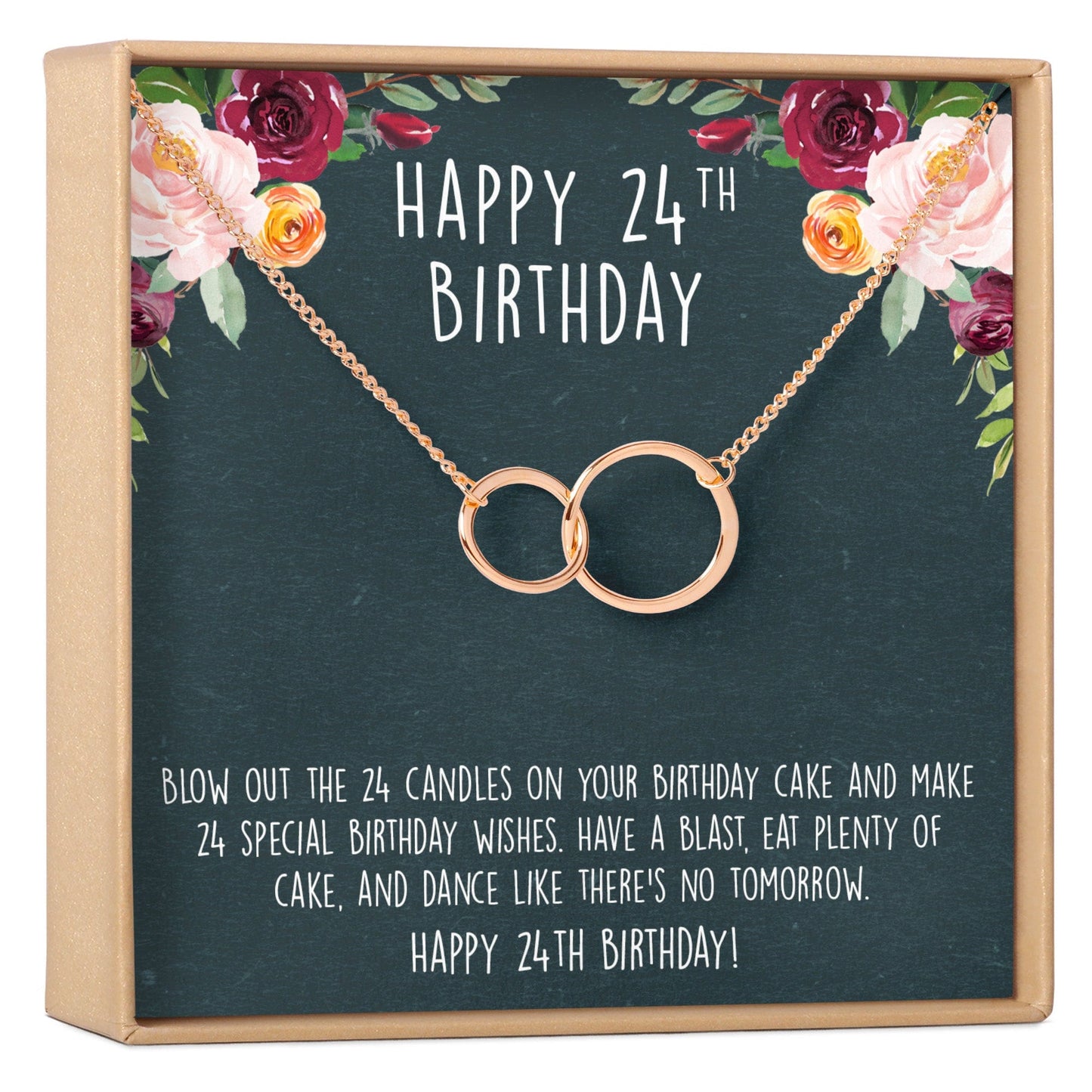 24th Birthday Necklace, Multiple Styles