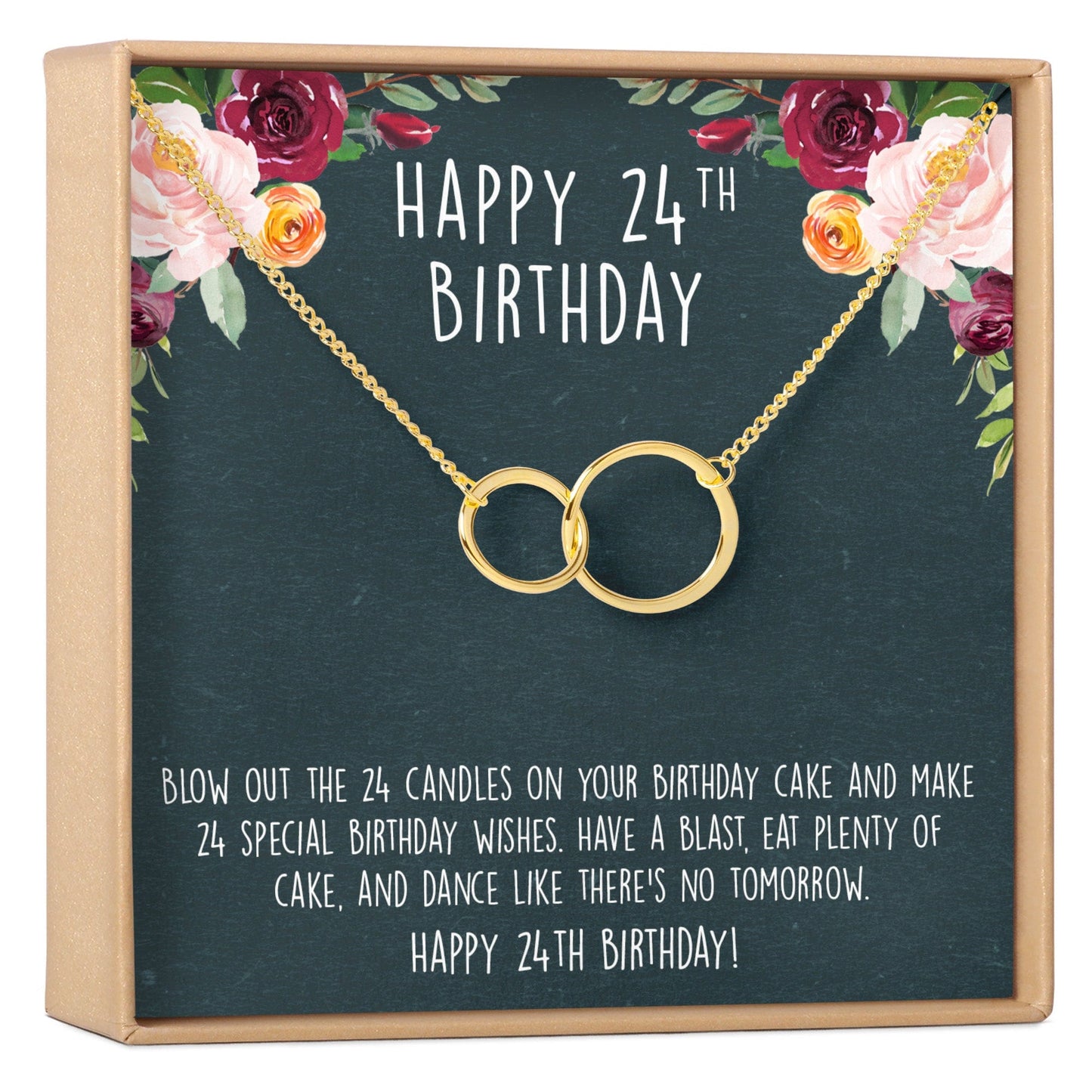 24th Birthday Necklace, Multiple Styles