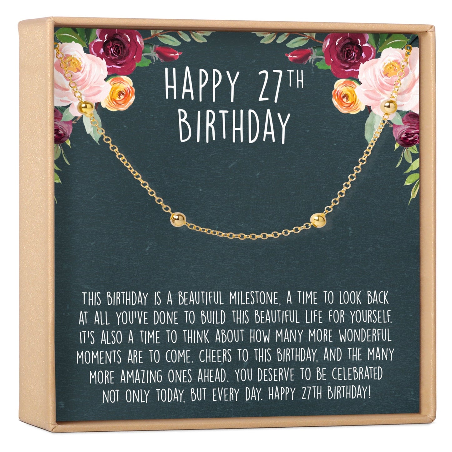 27th Birthday Dot Bracelet