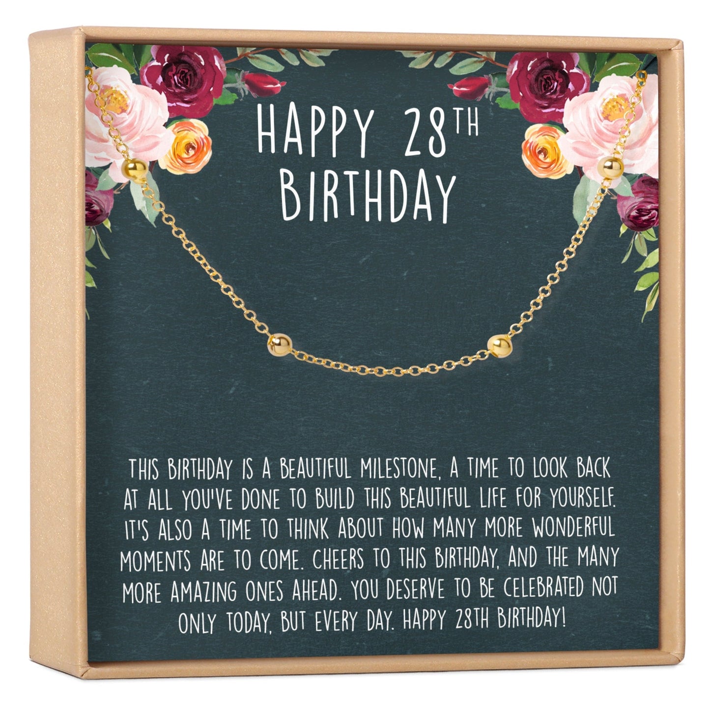 28th Birthday Dot Bracelet