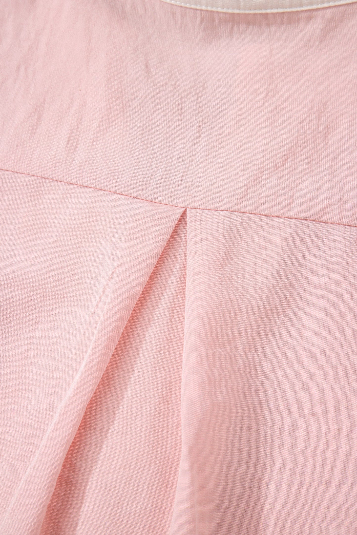 Scallop Trim Colorblock Puff Sleeve Mini Dress