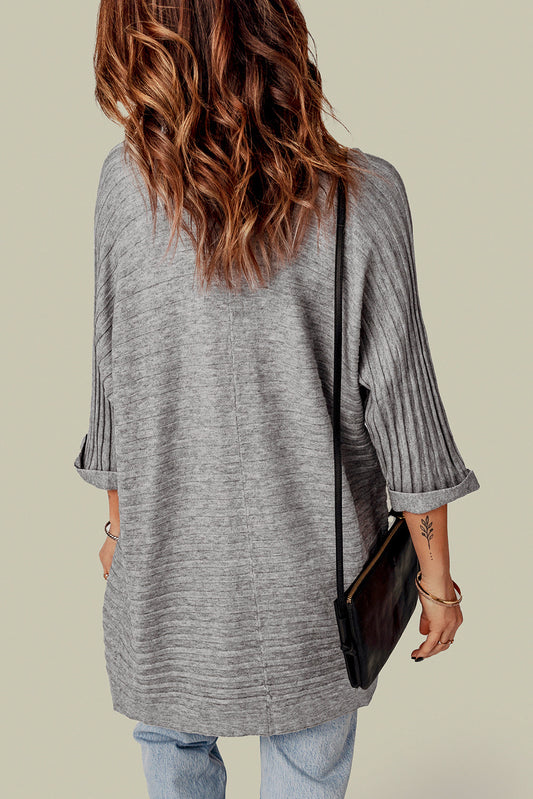 Lolatara Open Front Knit Cardigan