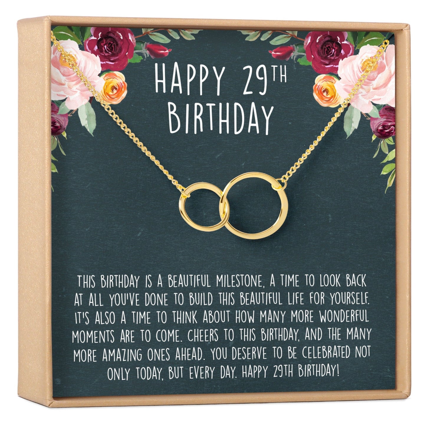 29th Birthday Necklace, Multiple Styles