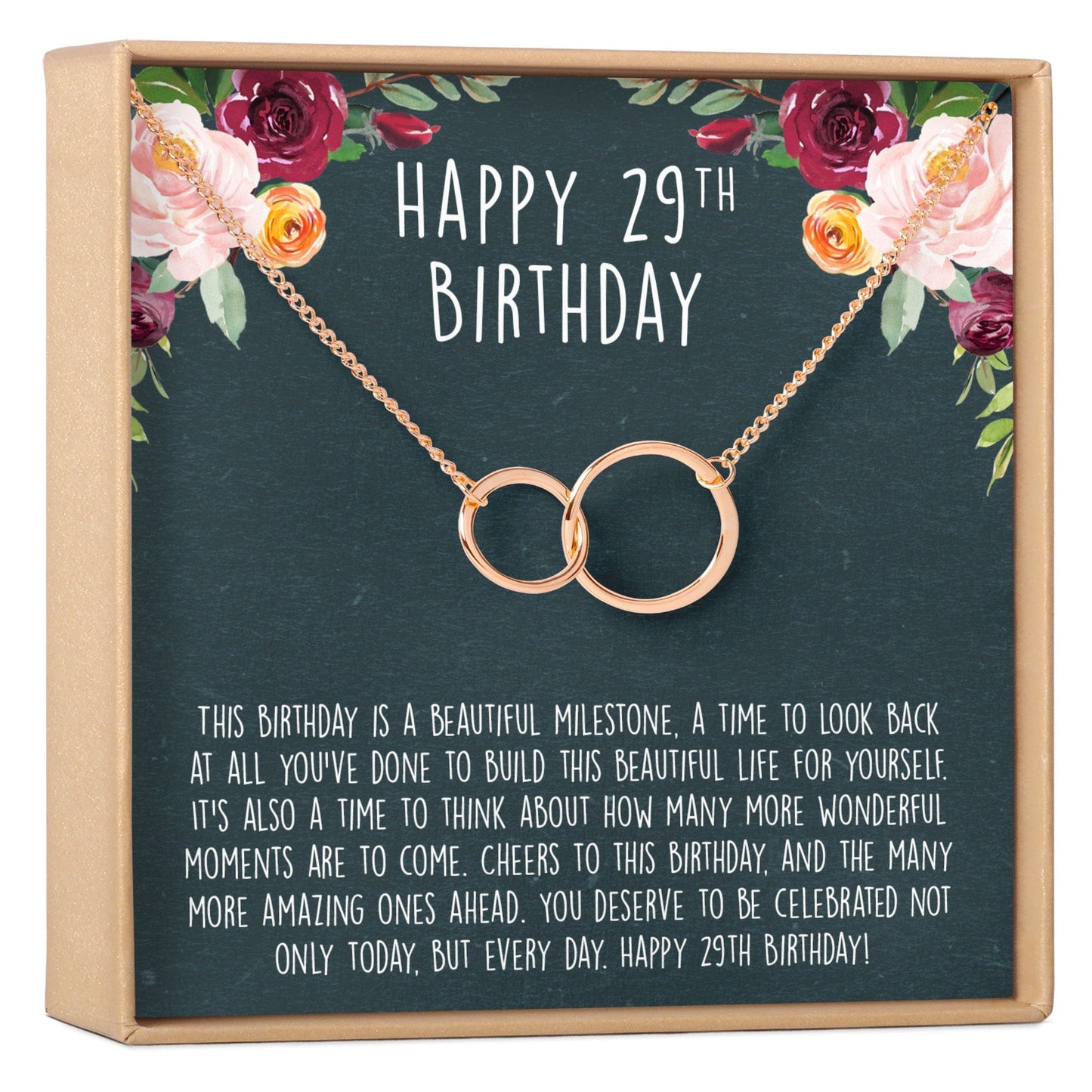 29th Birthday Necklace, Multiple Styles