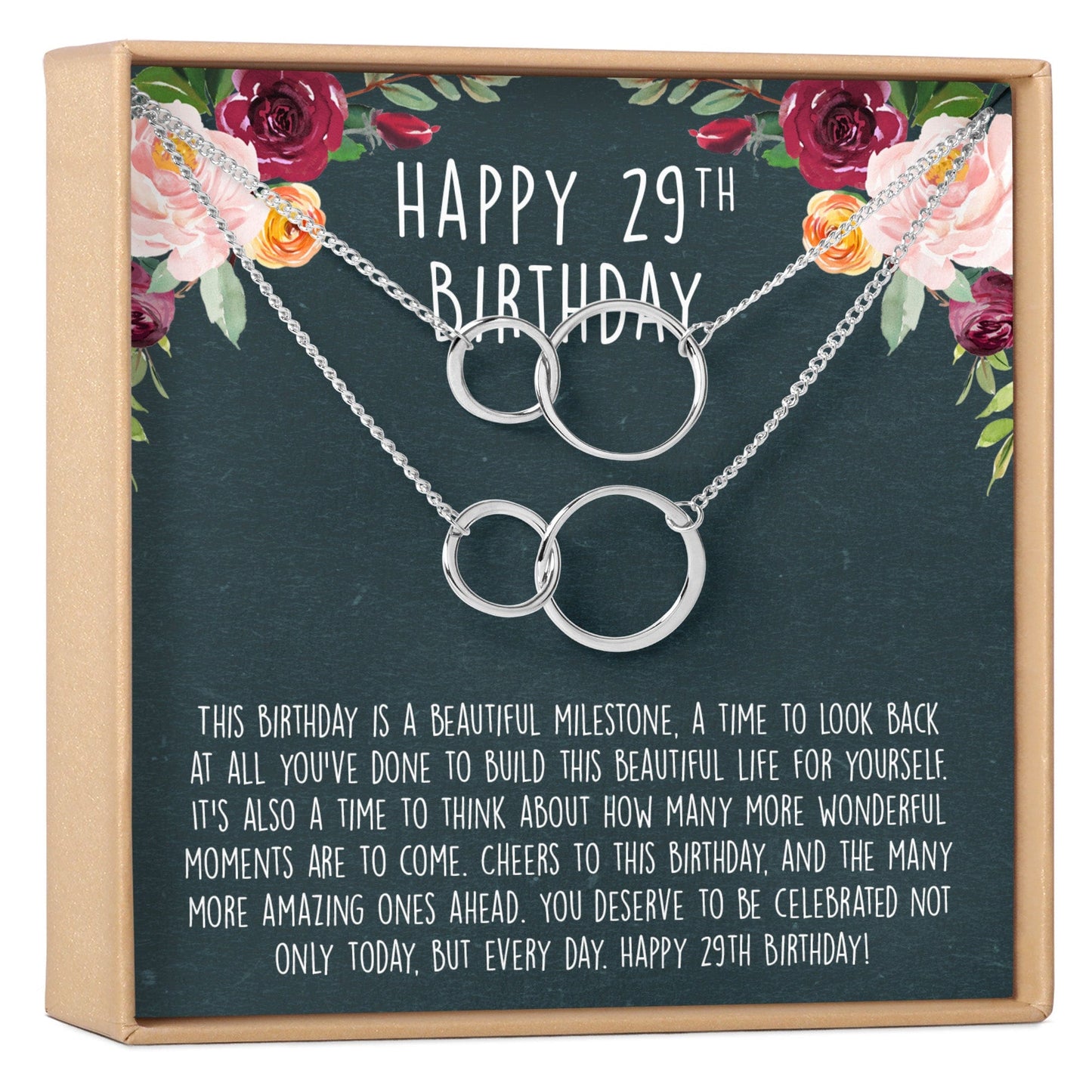 29th Birthday Necklace, Multiple Styles