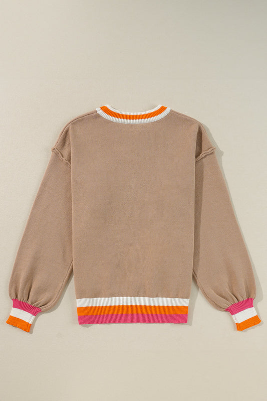 Sofia Trim Drop Shoulder Sweater
