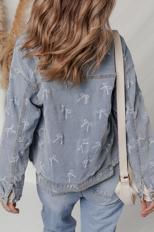 Amelia Wash Raw Hem Jacket