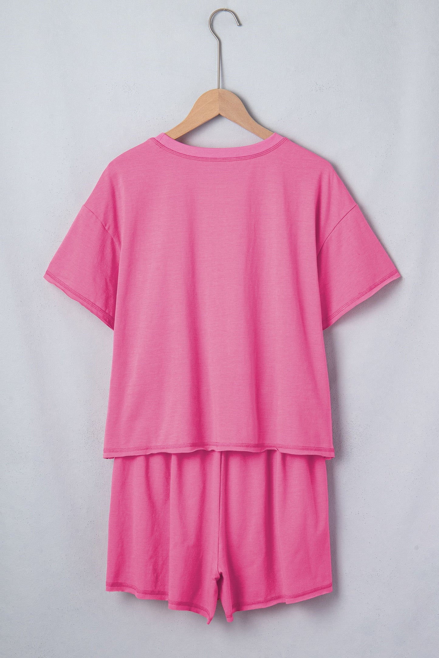 Solid Tee & Stipe Waistband Short Set