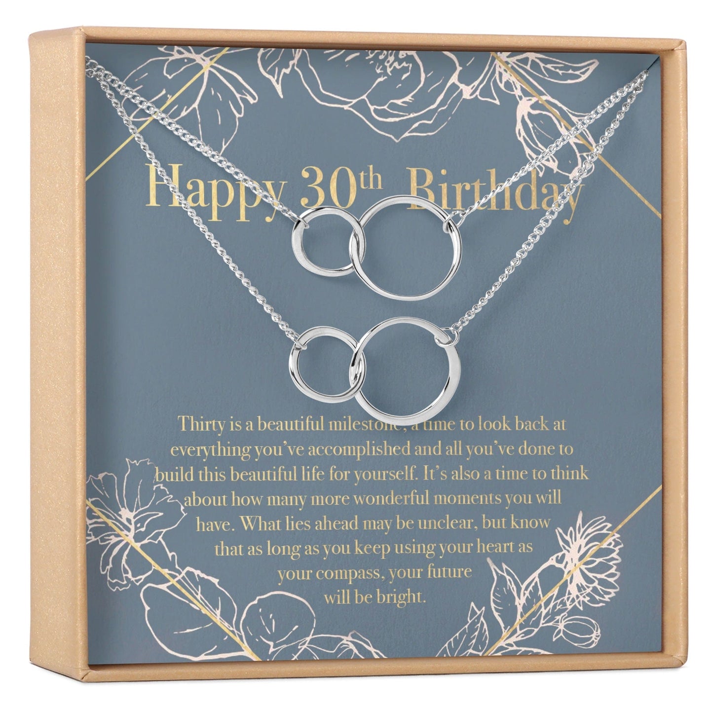 30th Birthday Necklace, Multiple Styles