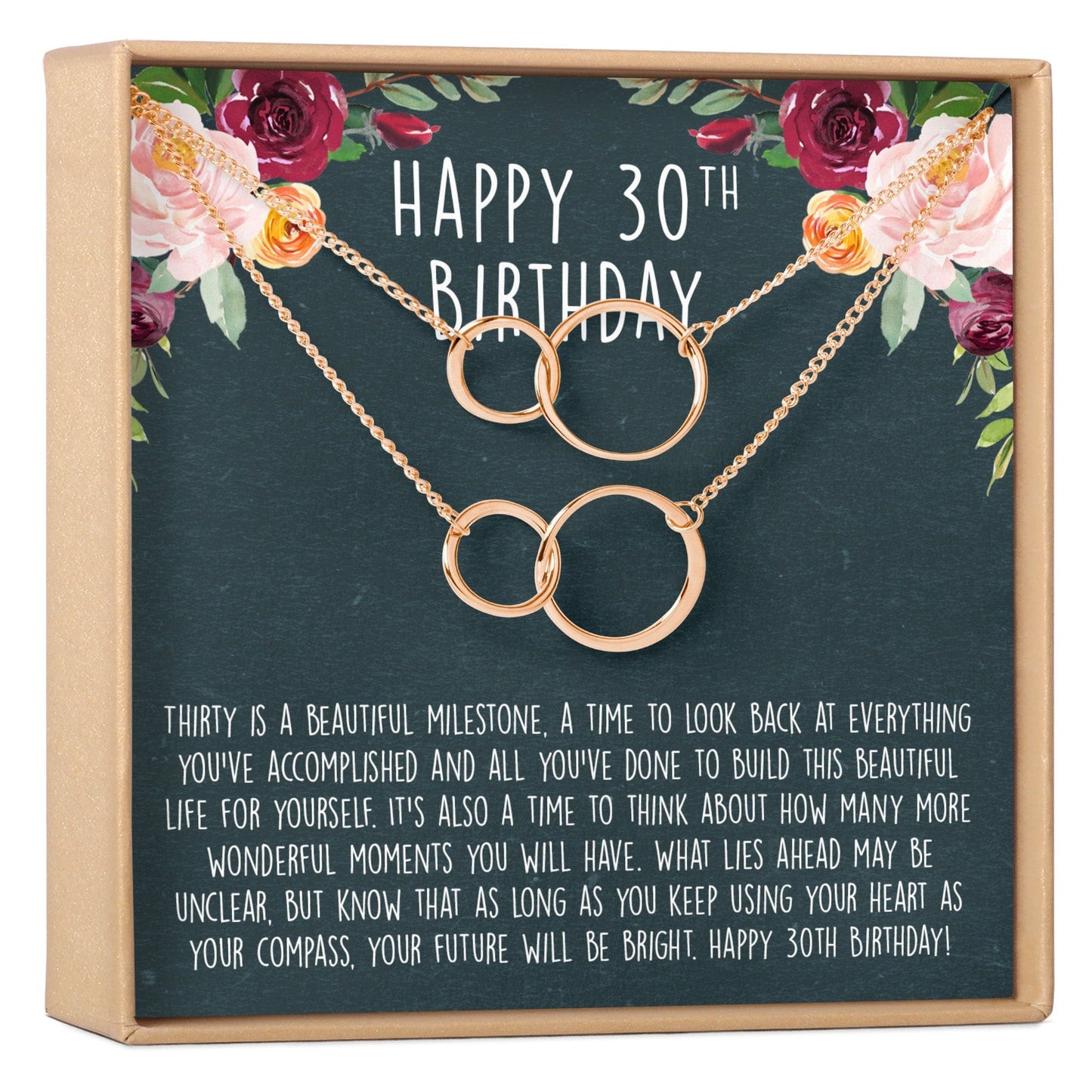 30th Birthday Necklace, Multiple Styles