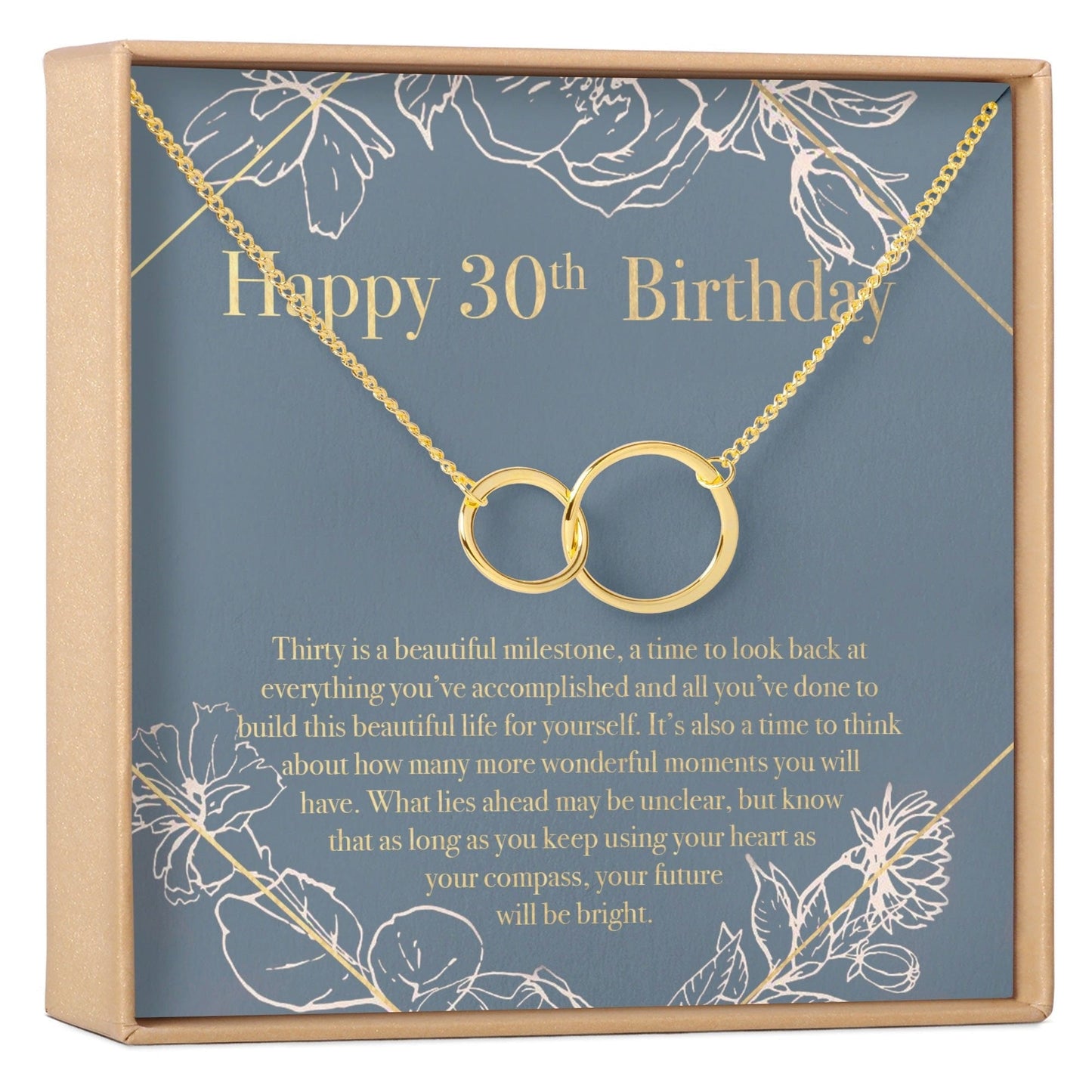30th Birthday Necklace, Multiple Styles