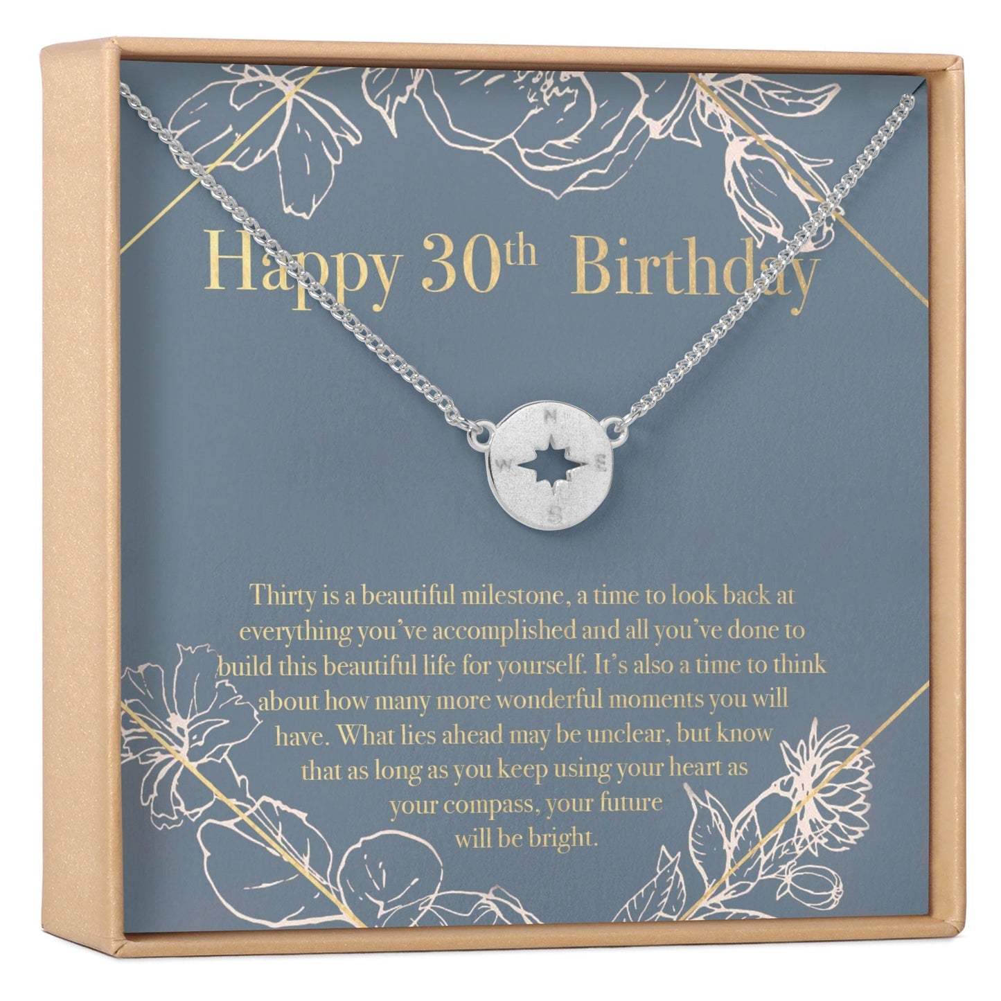 30th Birthday Necklace, Multiple Styles