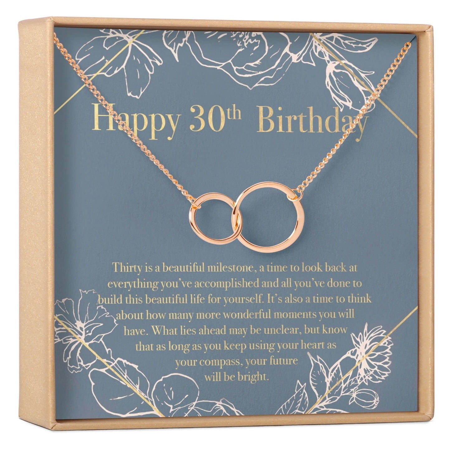 30th Birthday Necklace, Multiple Styles