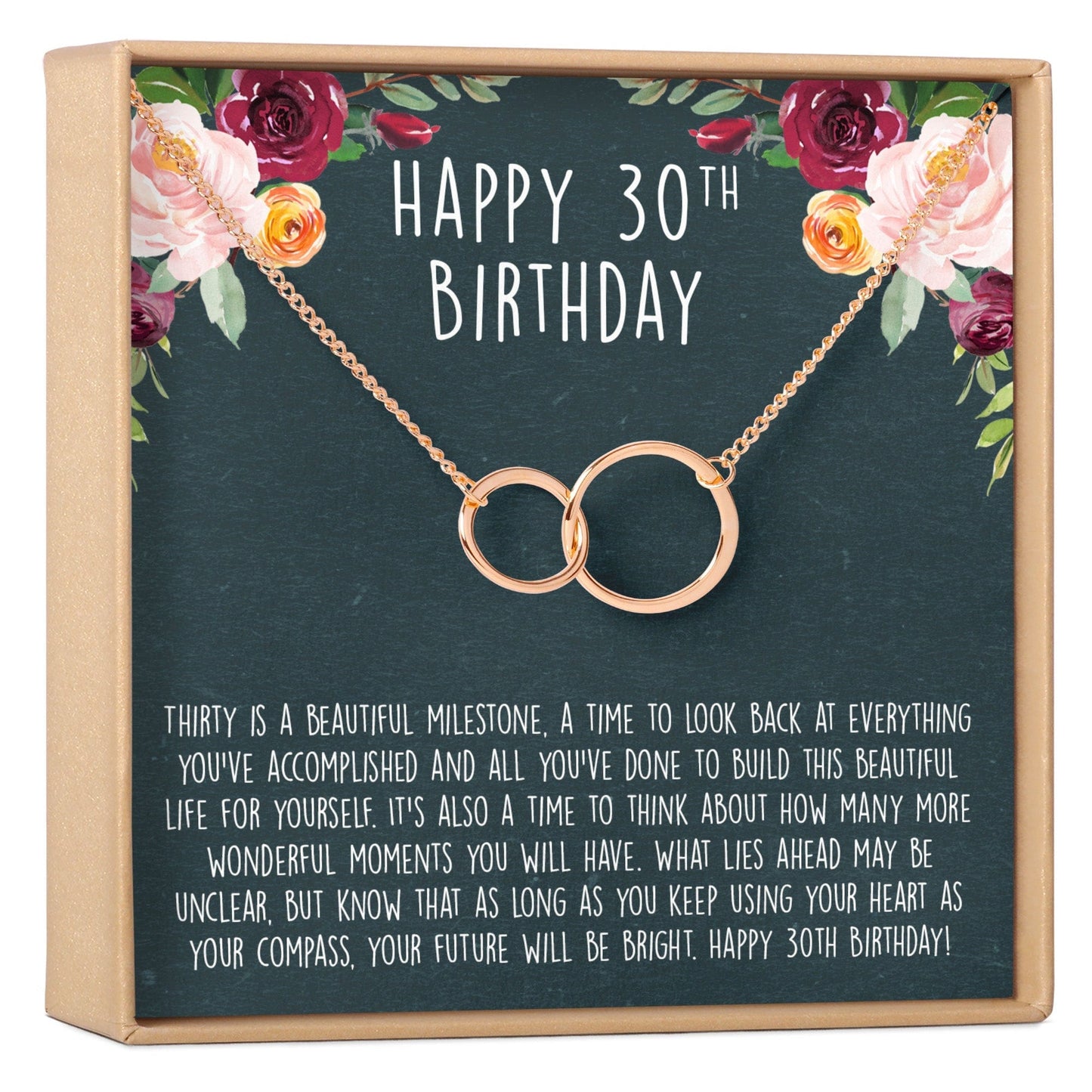 30th Birthday Necklace, Multiple Styles
