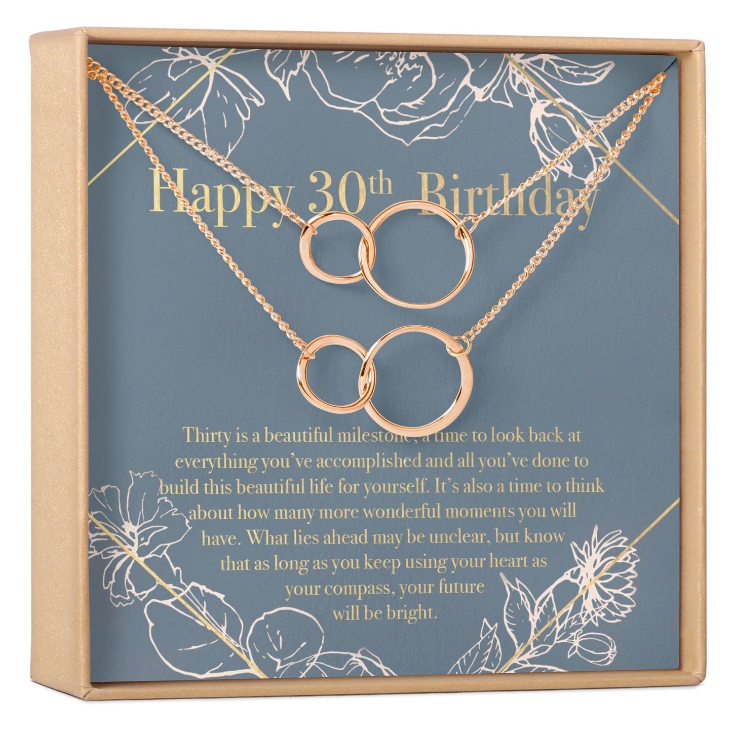 30th Birthday Necklace, Multiple Styles