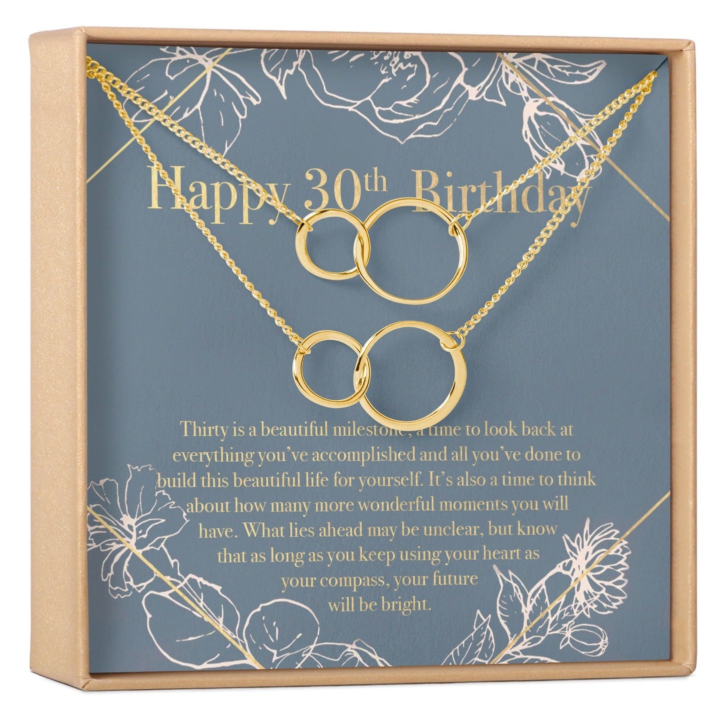 30th Birthday Necklace, Multiple Styles