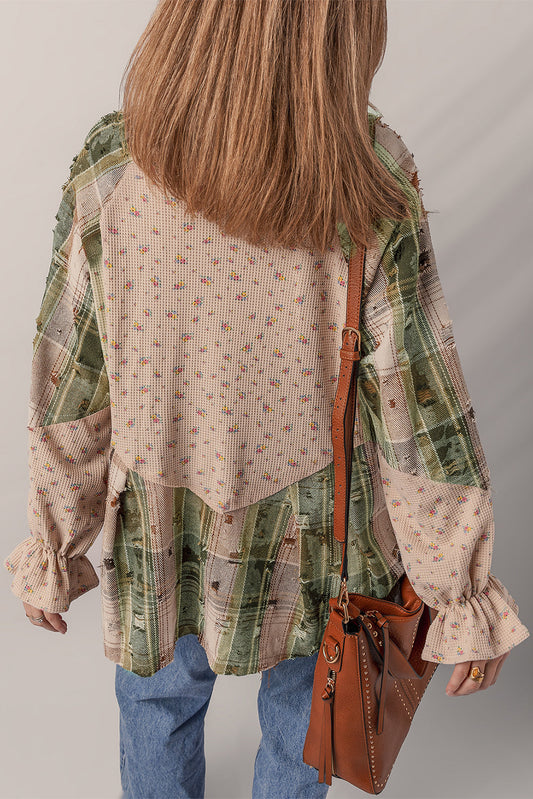 Emma Sleeve Waffle Knit Shacket