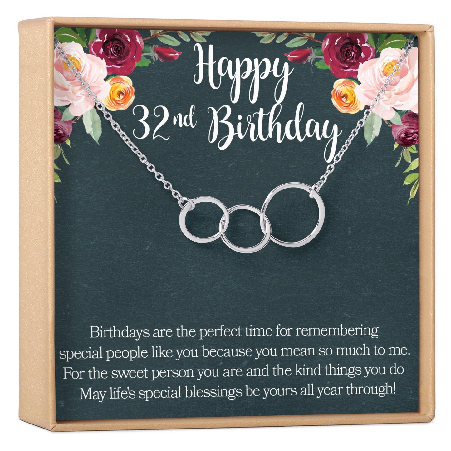 32nd Birthday Necklace