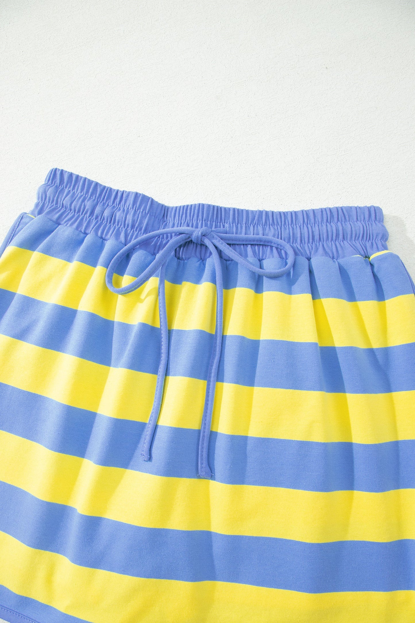 Stripe Dolman Tee & Drawstring Skort Set