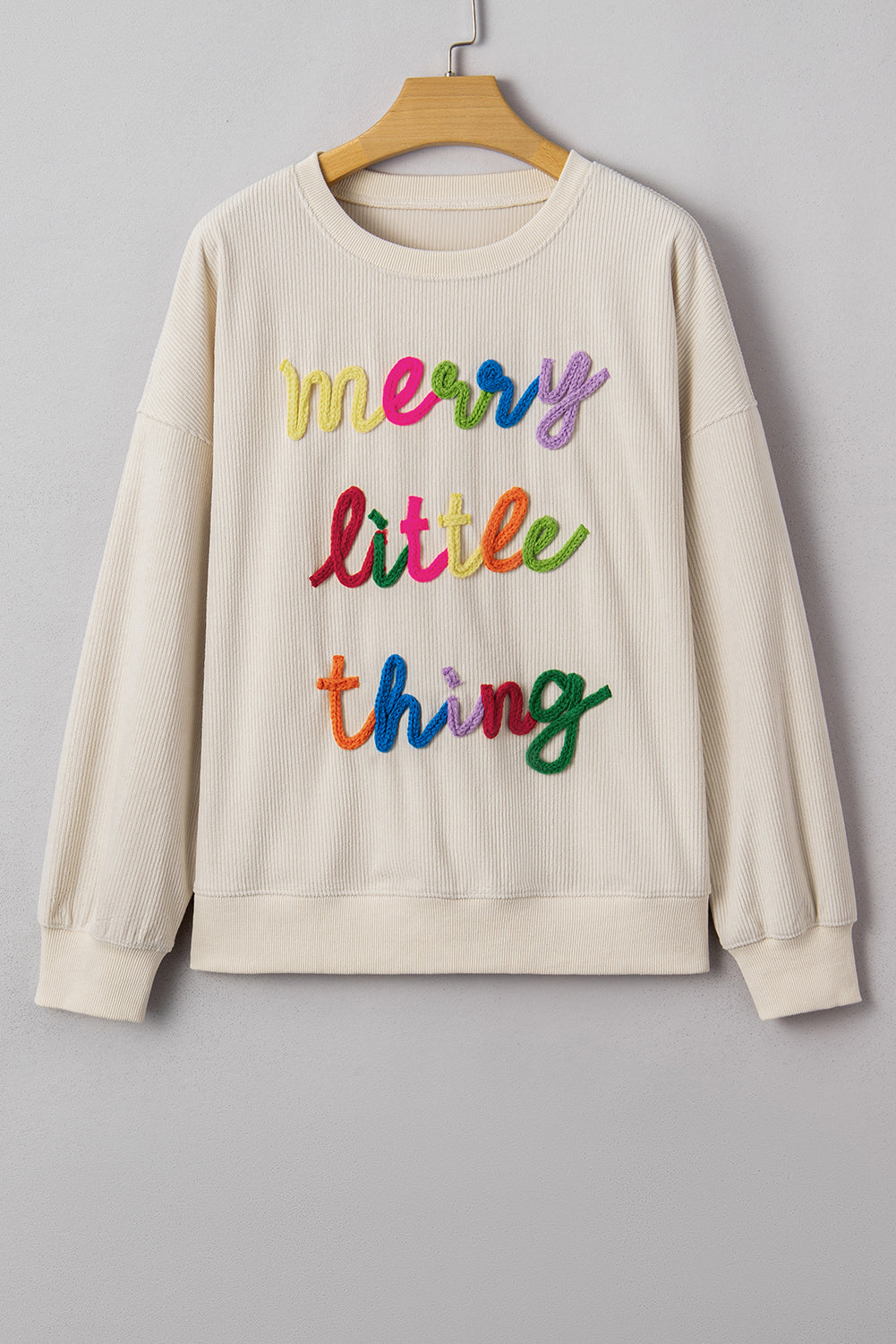 Sylevi Graphic Ribbed Loose Sweatshirt