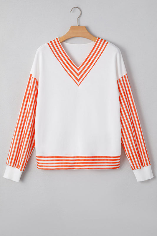 Isla Drop Shoulder Patchwork Long Sleeve Top