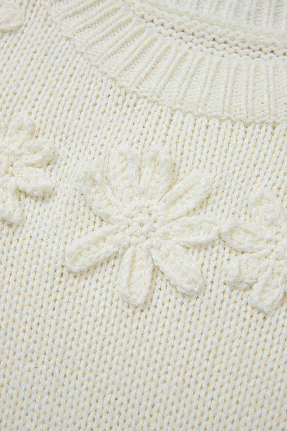 Rheakara Textured Puff Sleeve Sweater