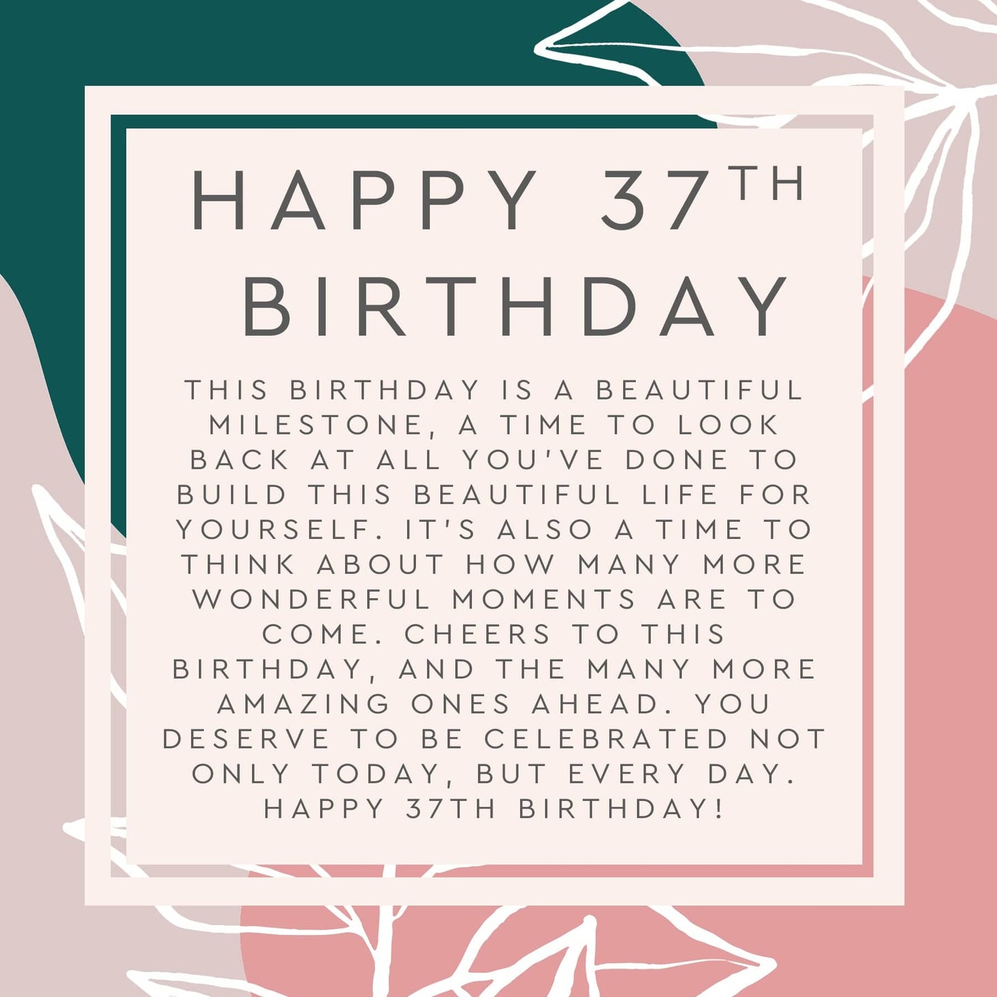 37th Birthday Compass Necklace Spa Gift Box Set