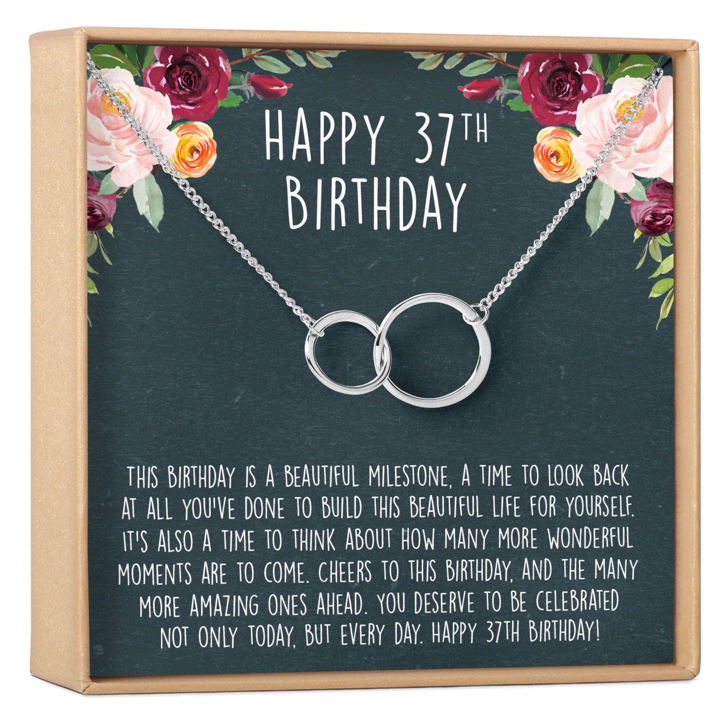 37th Birthday Necklace, Multiple Styles