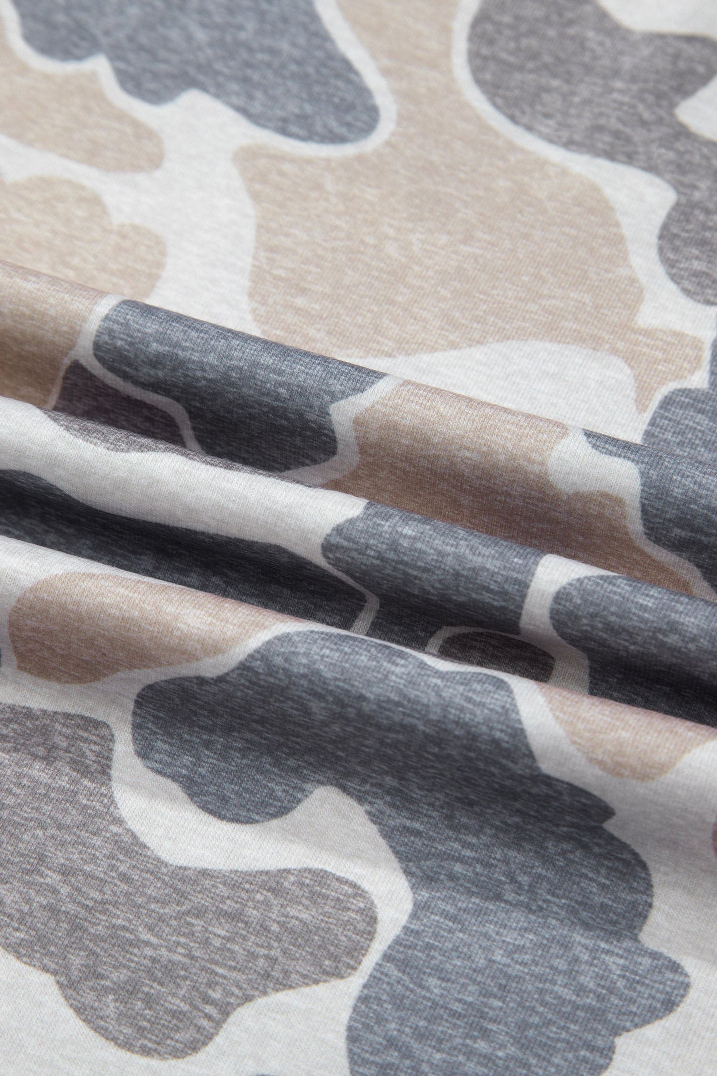 Camo Round Neck Short Sleeve T-Shirt