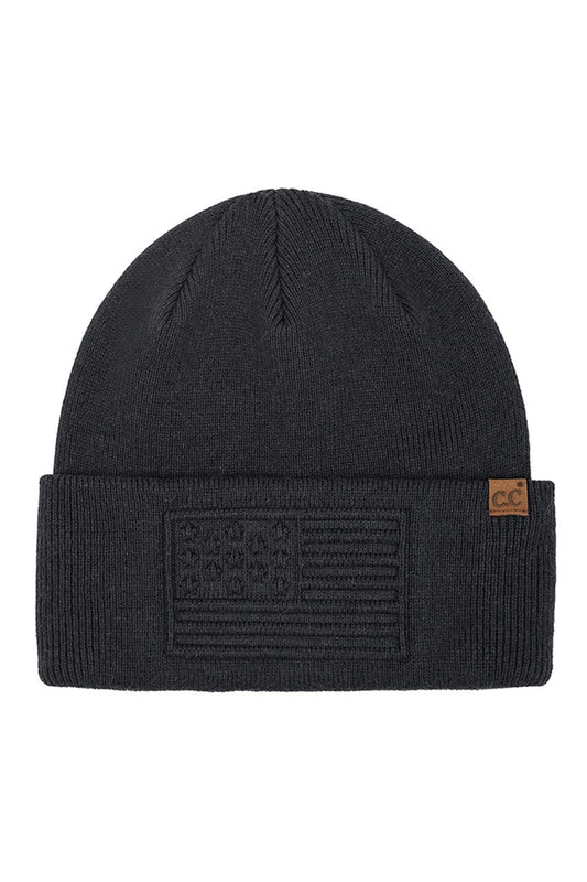 C.C 3D Emboss American Flag Beanie
