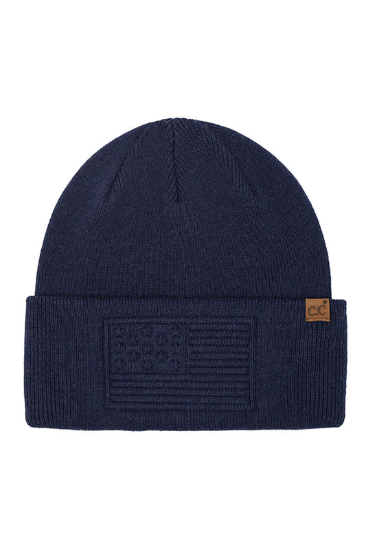 C.C 3D Emboss American Flag Beanie