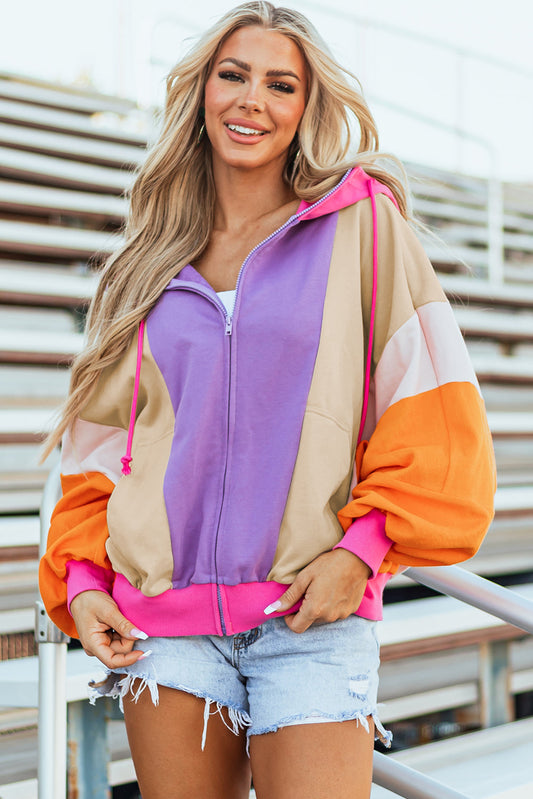 Remy Patchwork Full Zipped Hoodie