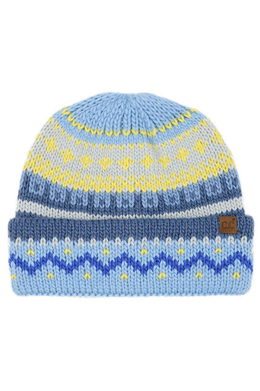 C.C Women's Colorful Pattern Fair Isle Beanie
